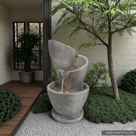 Modern garden fountain
